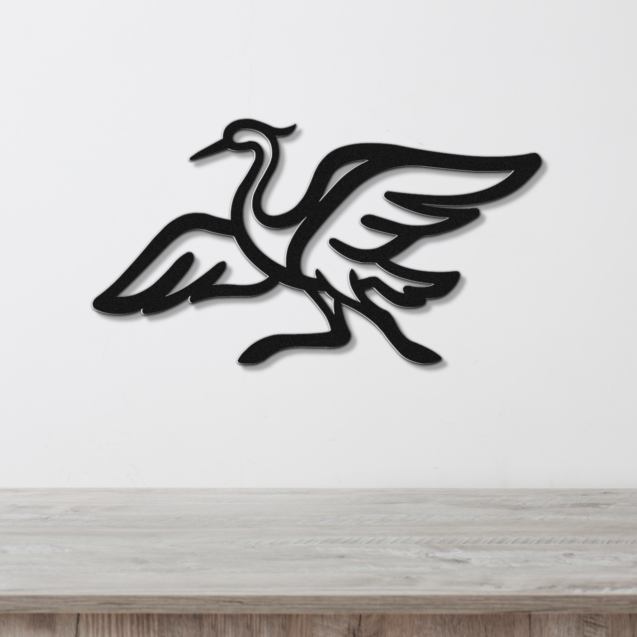 Crane Metal Wall Art