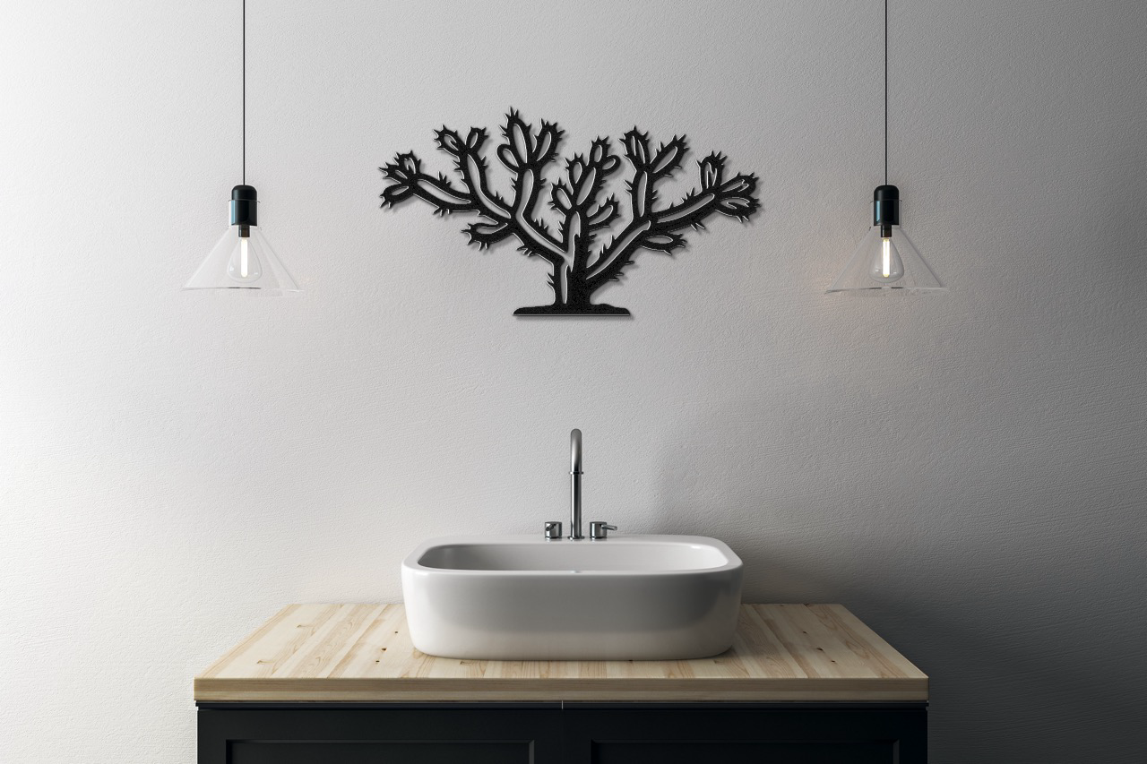 Cholla Cactus Metal Wall Art
