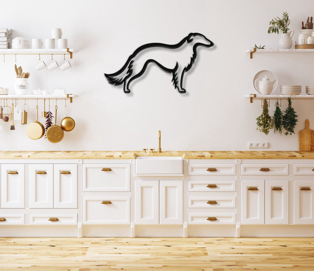 Borzoi Dog Metal Wall Art