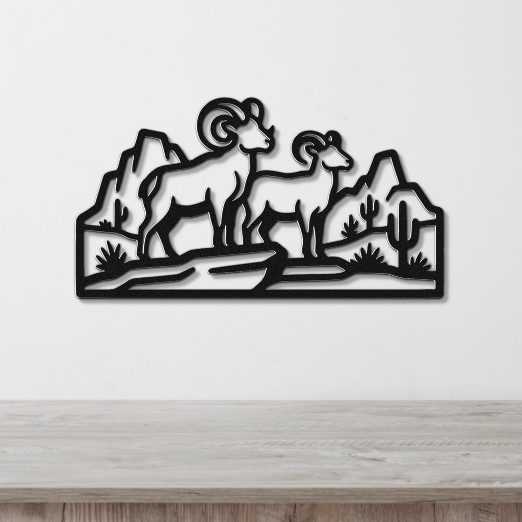 Arizona Bighorn Sheep Metal Wall Art