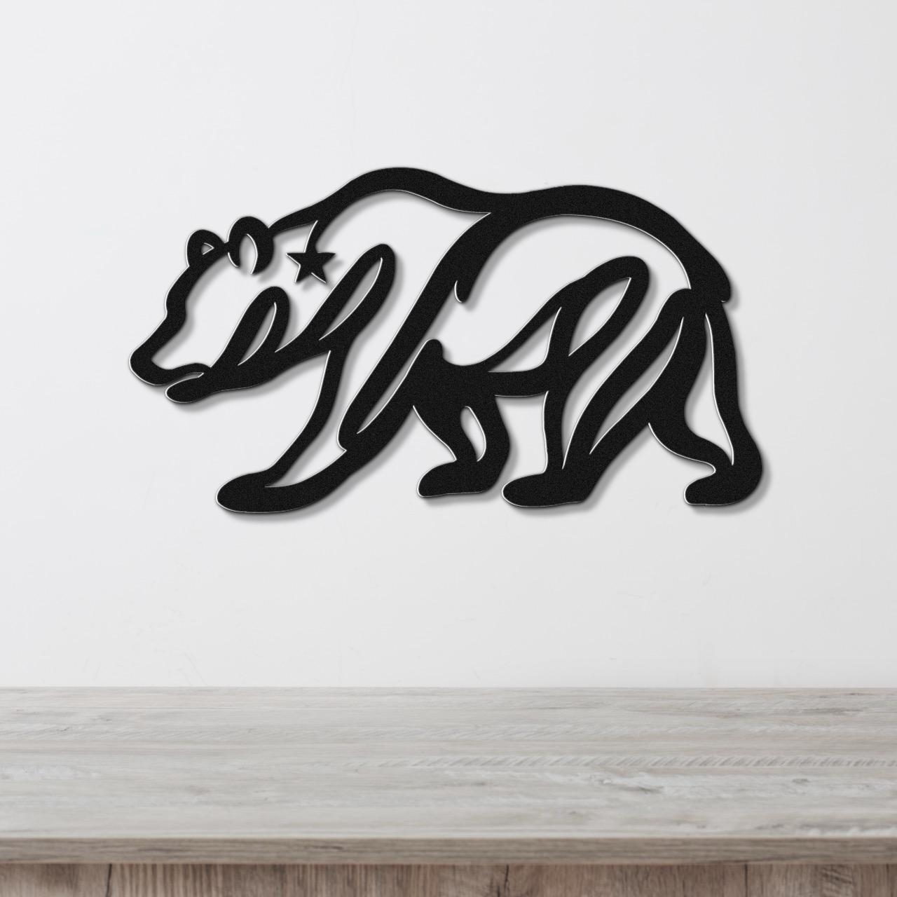 California Bear Metal Wall Art