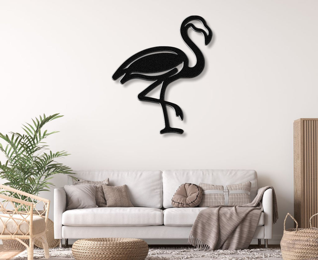 Flamingo Metal Wall Art