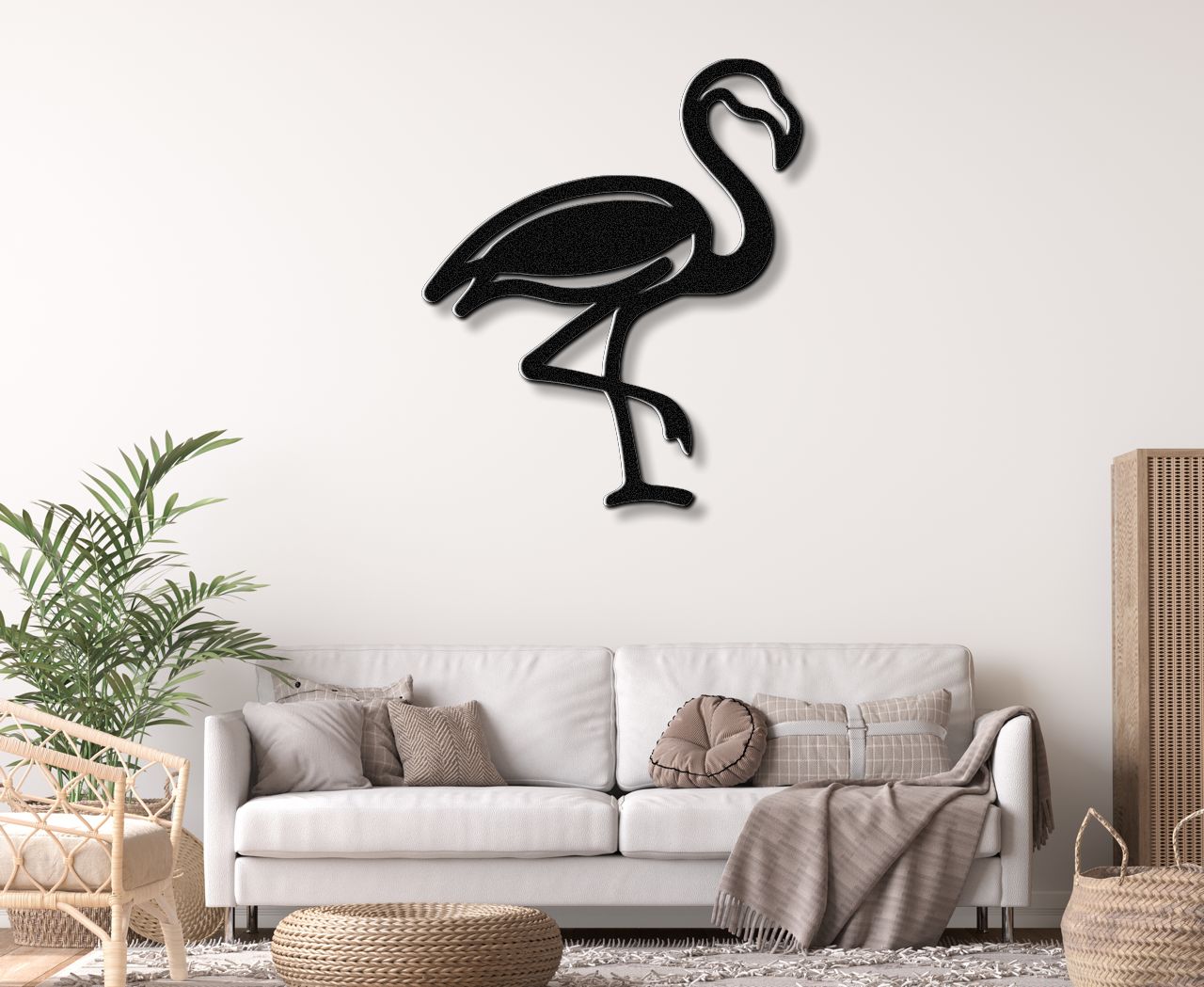 Flamingo Metal Wall Art