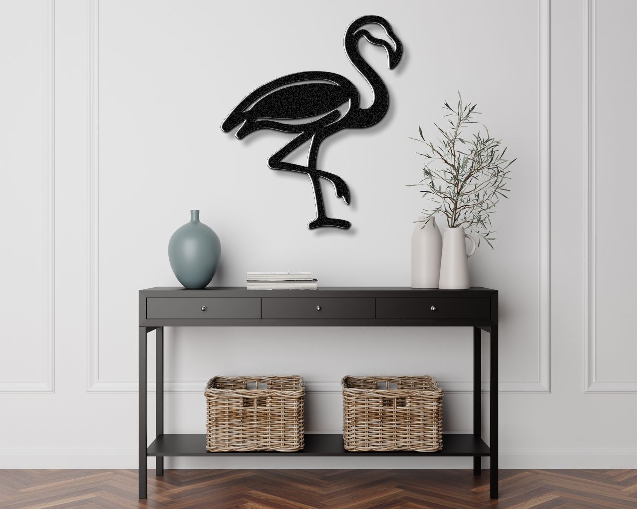 Flamingo Metal Wall Art
