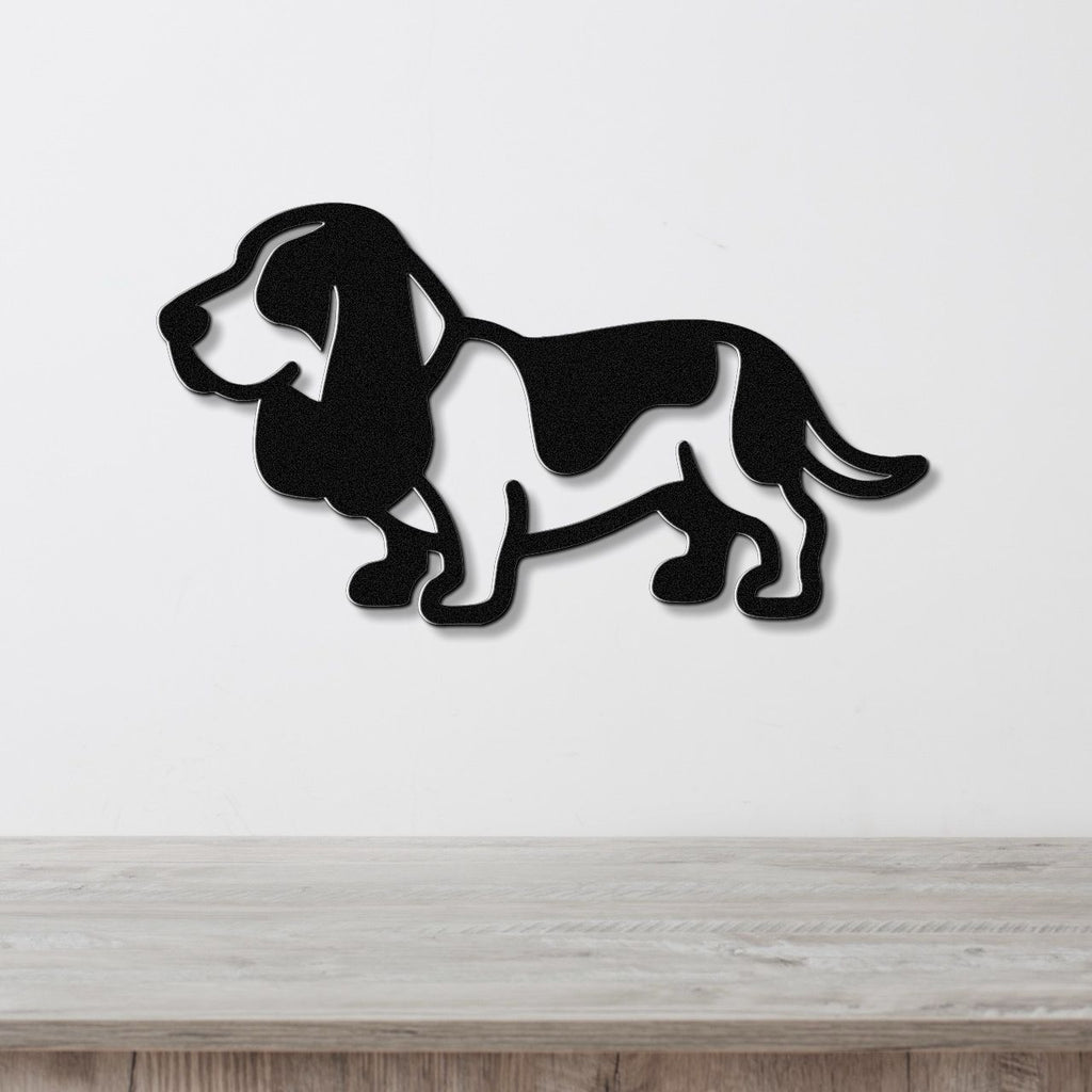 Basset Hound Metal Wall Art