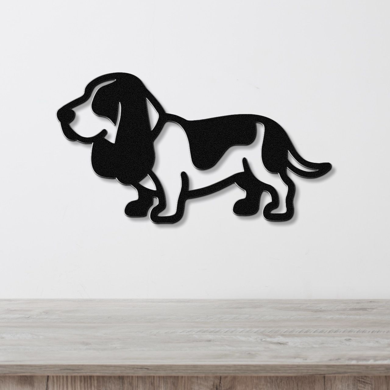 Basset Hound Metal Wall Art