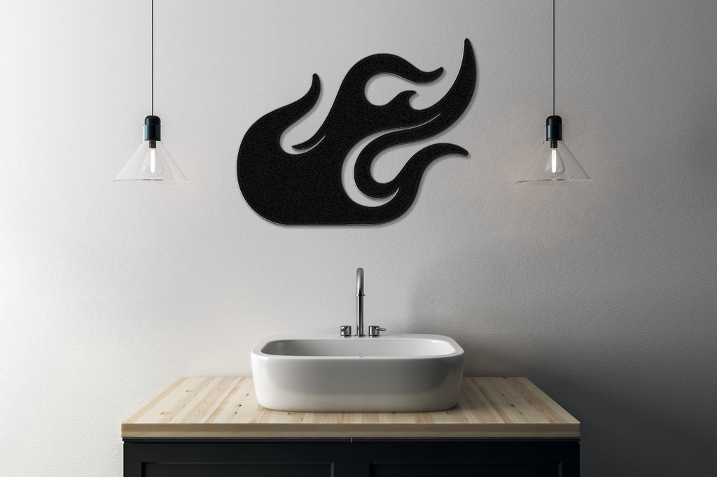Abstract Fire Metal Wall Art