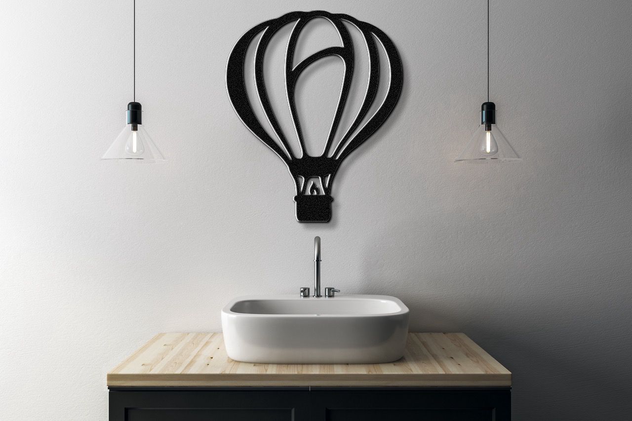 Hot Air Balloon Metal Wall Art
