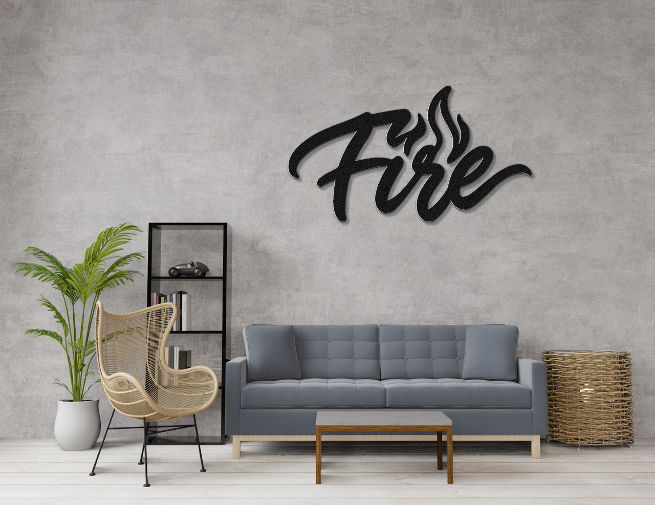 Abstract Fire Metal Wall Art