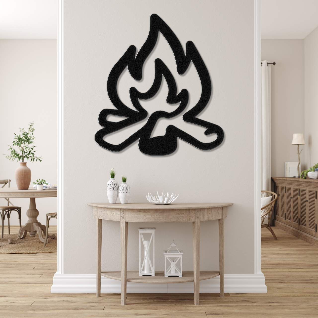 Campfire Metal Wall Art