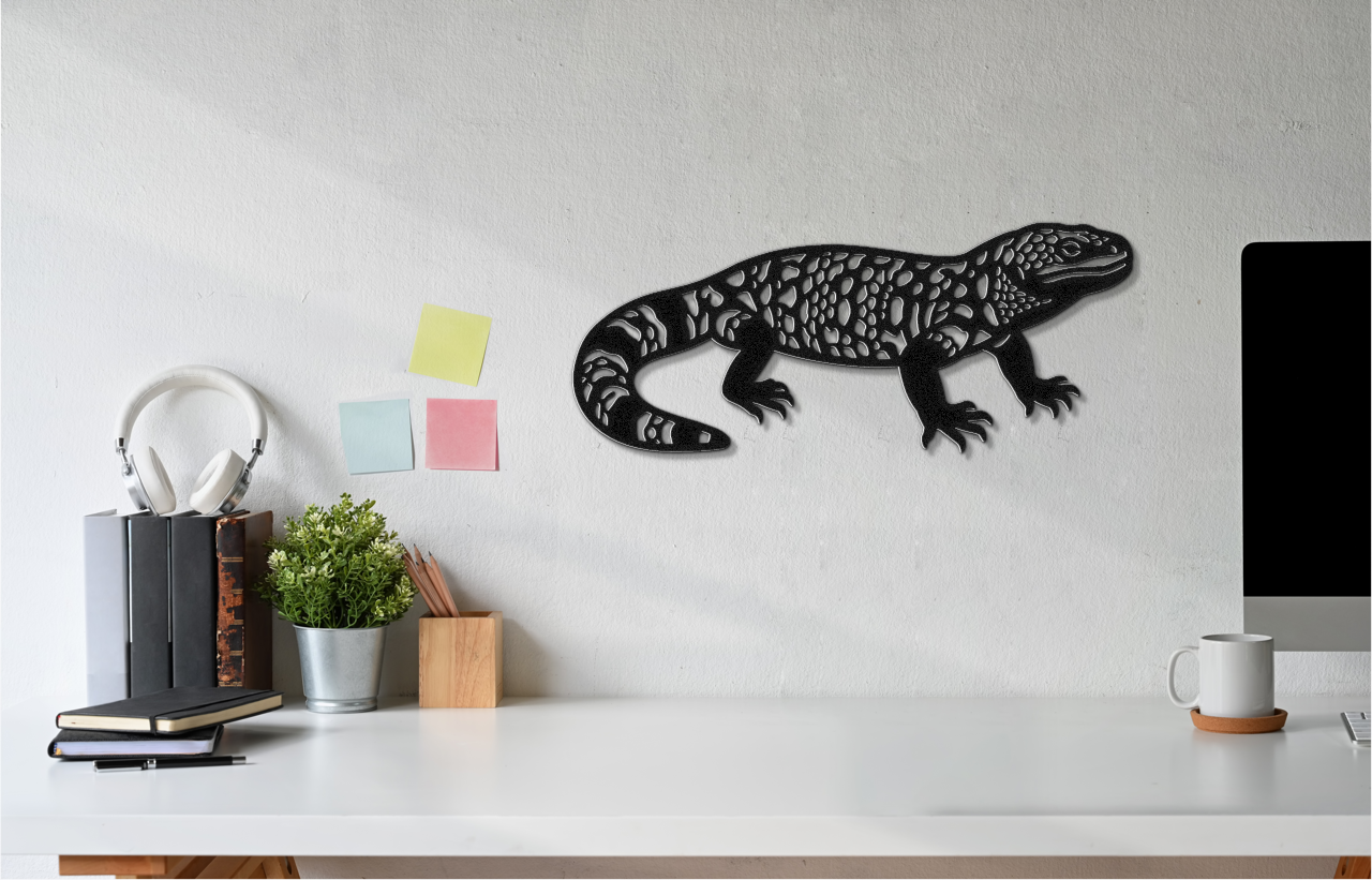 Gila Monster Metal Wall Art