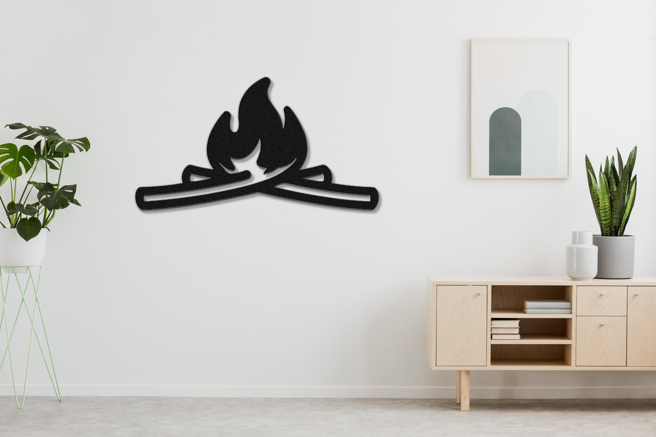 Campfire Metal Wall Art