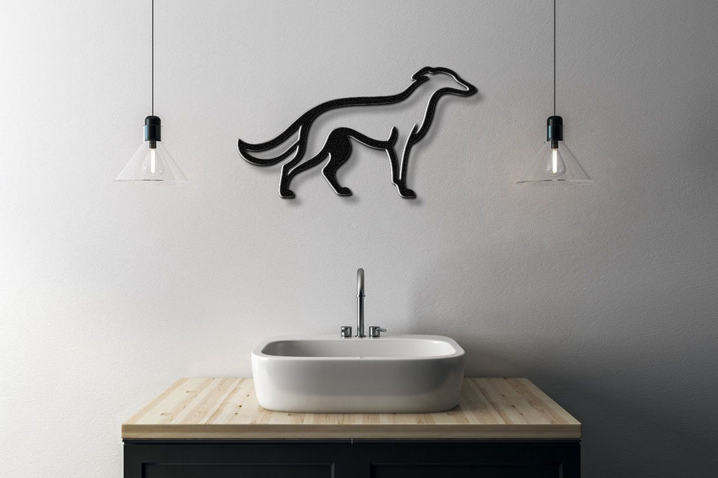 Borzoi Dog Metal Wall Art