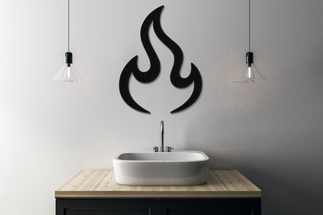 Abstract Fire Metal Wall Art