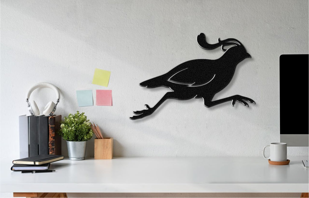 Running Quail Metal Wall Art