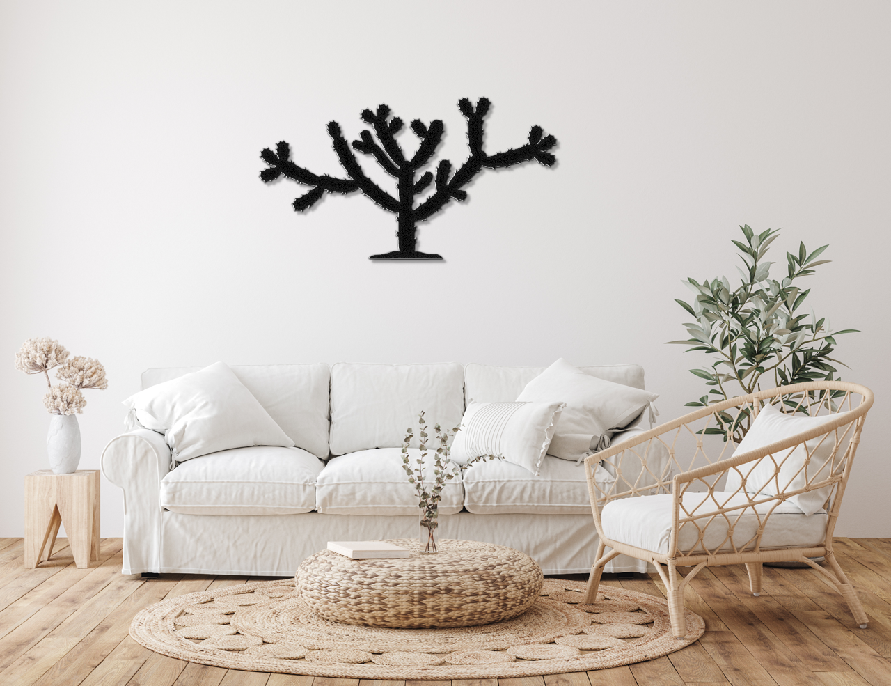 Cholla Cactus Metal Wall Art