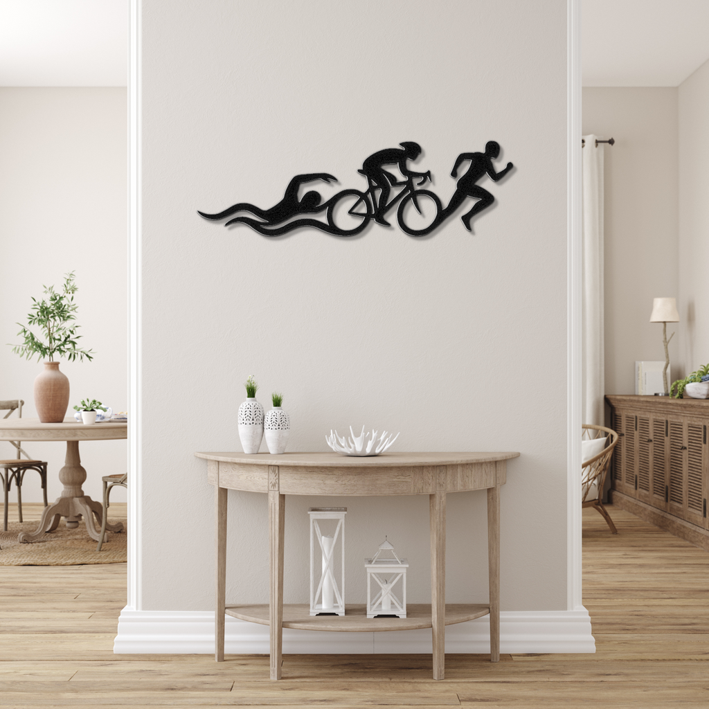 Triathlon Metal Wall Art
