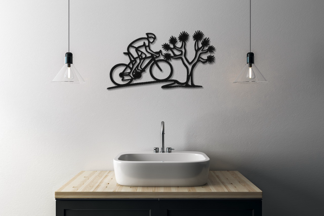 Joshua Tree Cycling Metal Wall Art