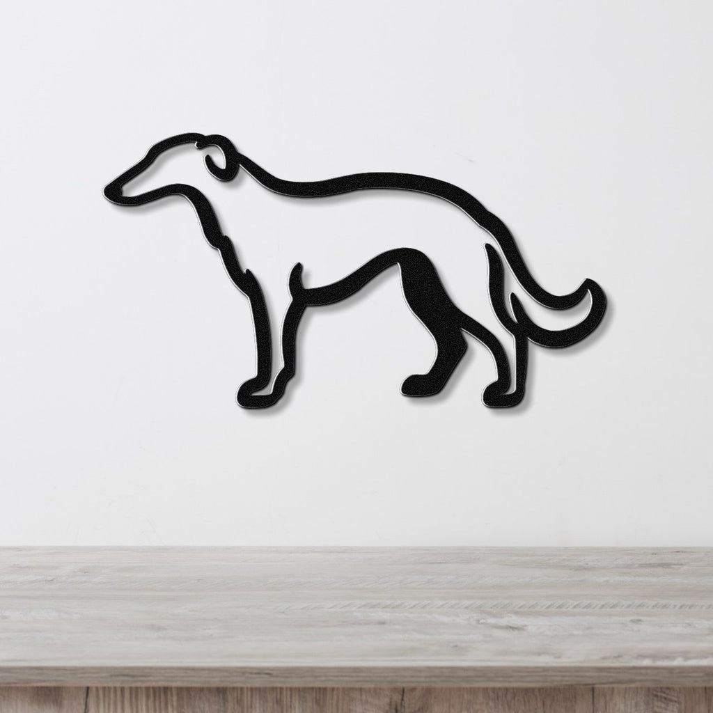 Borzoi Dog Metal Wall Art