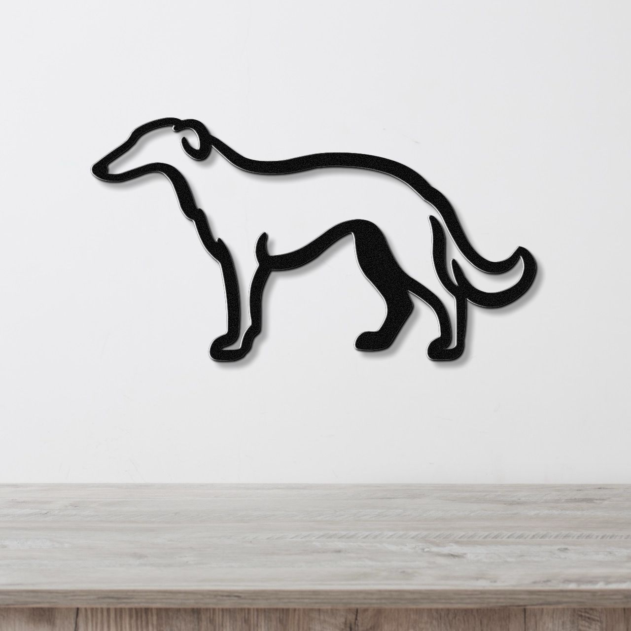 Borzoi Dog Metal Wall Art