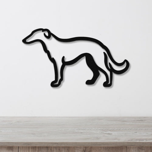 Borzoi Dog Metal Wall Art