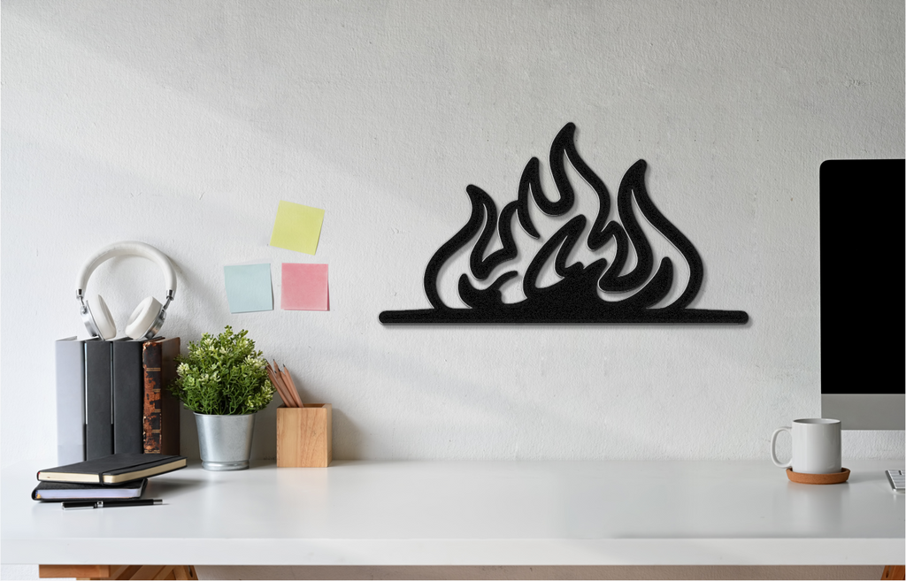 Abstract Fire Metal Wall Art