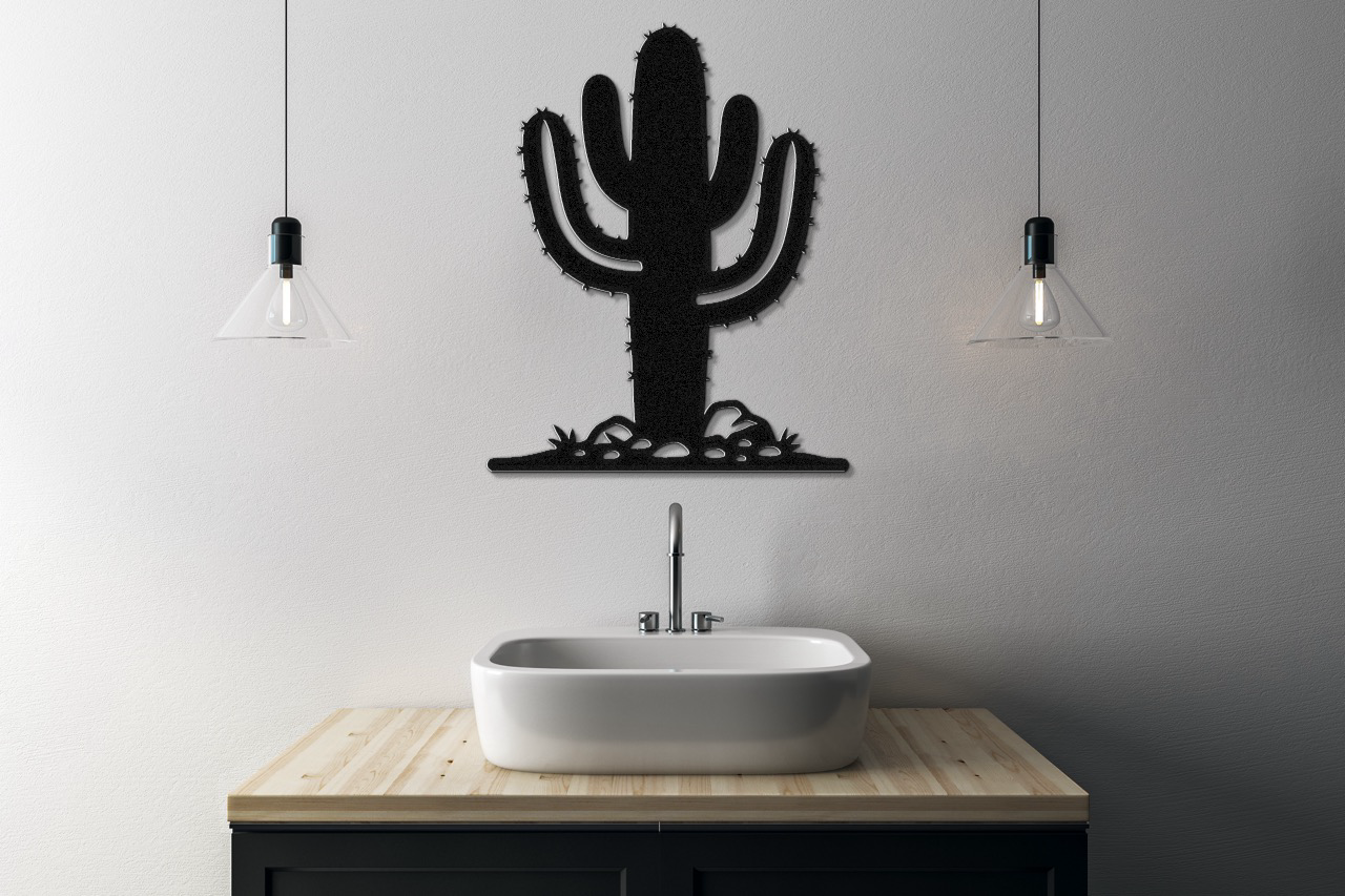 Saguaro Cactus Metal Wall Art