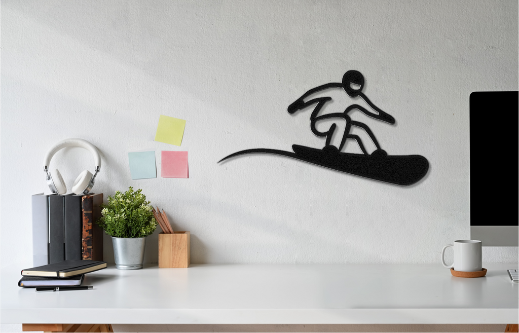 Snowboarding Metal Wall Art