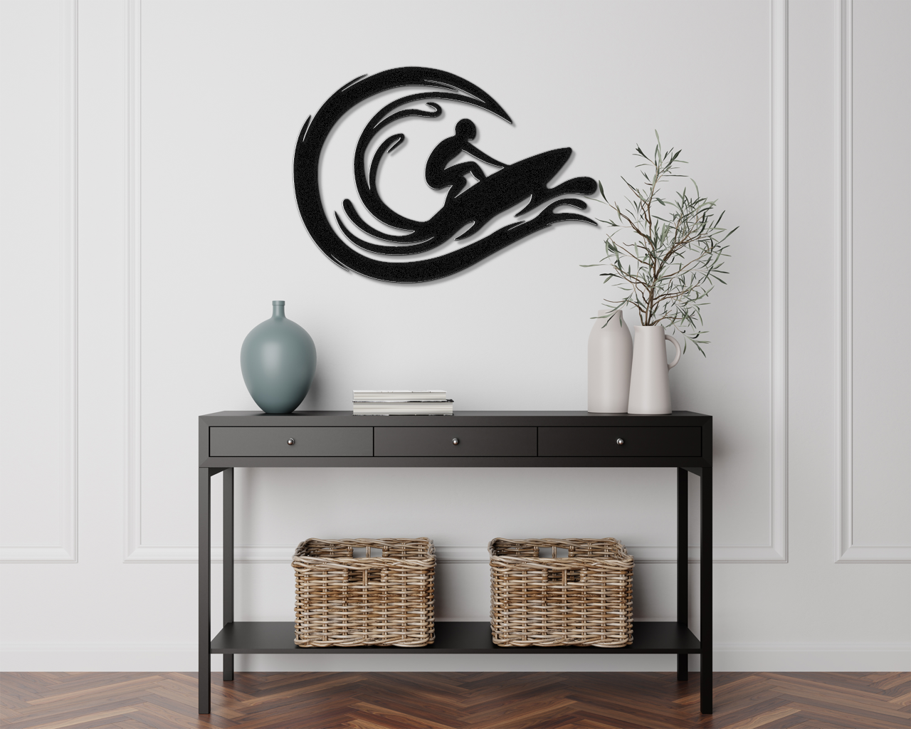 Surfer Metal Wall Art