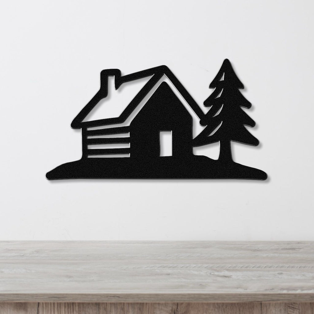 Mountain Cabin Metal Wall Art