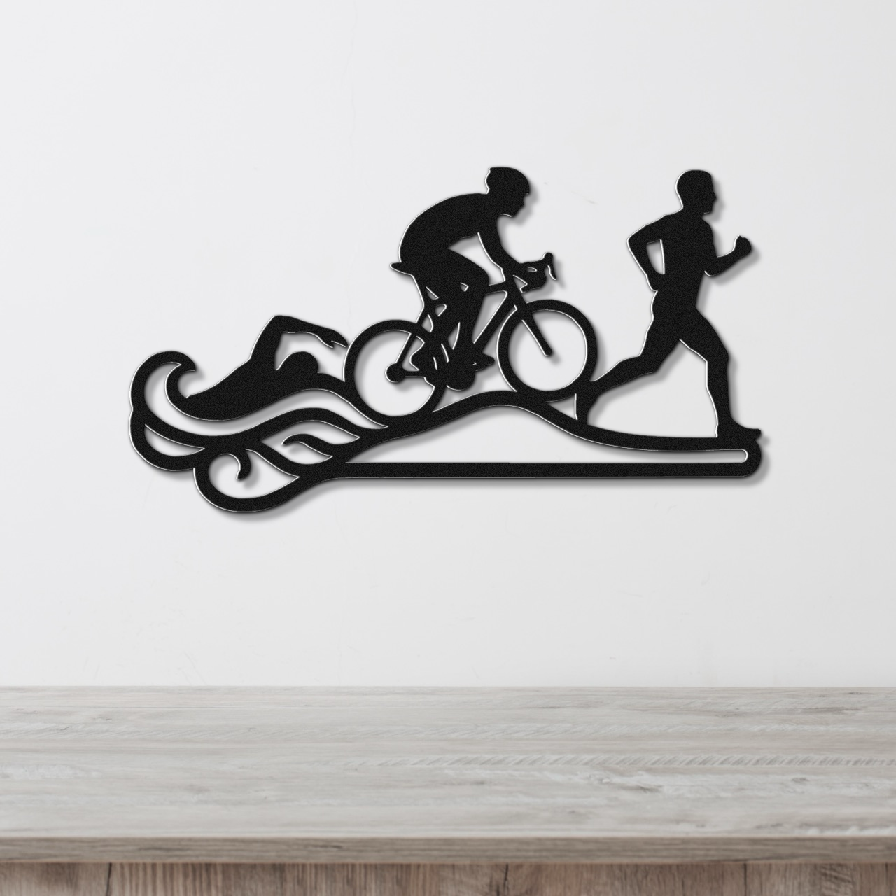 Triathlon Metal Wall Art
