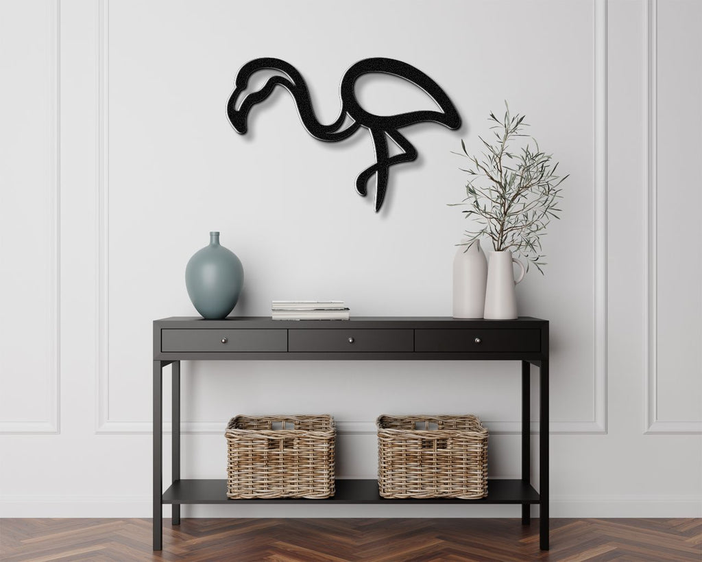 Flamingo Metal Wall Art