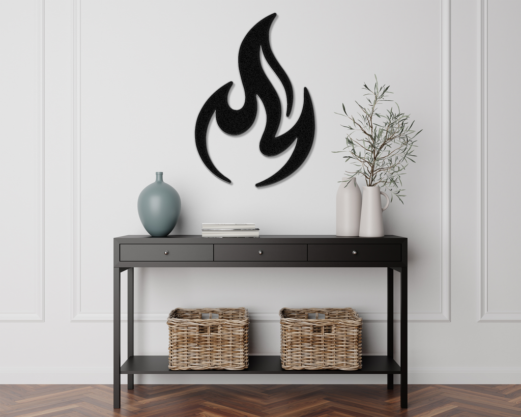 Abstract Fire Metal Wall Art
