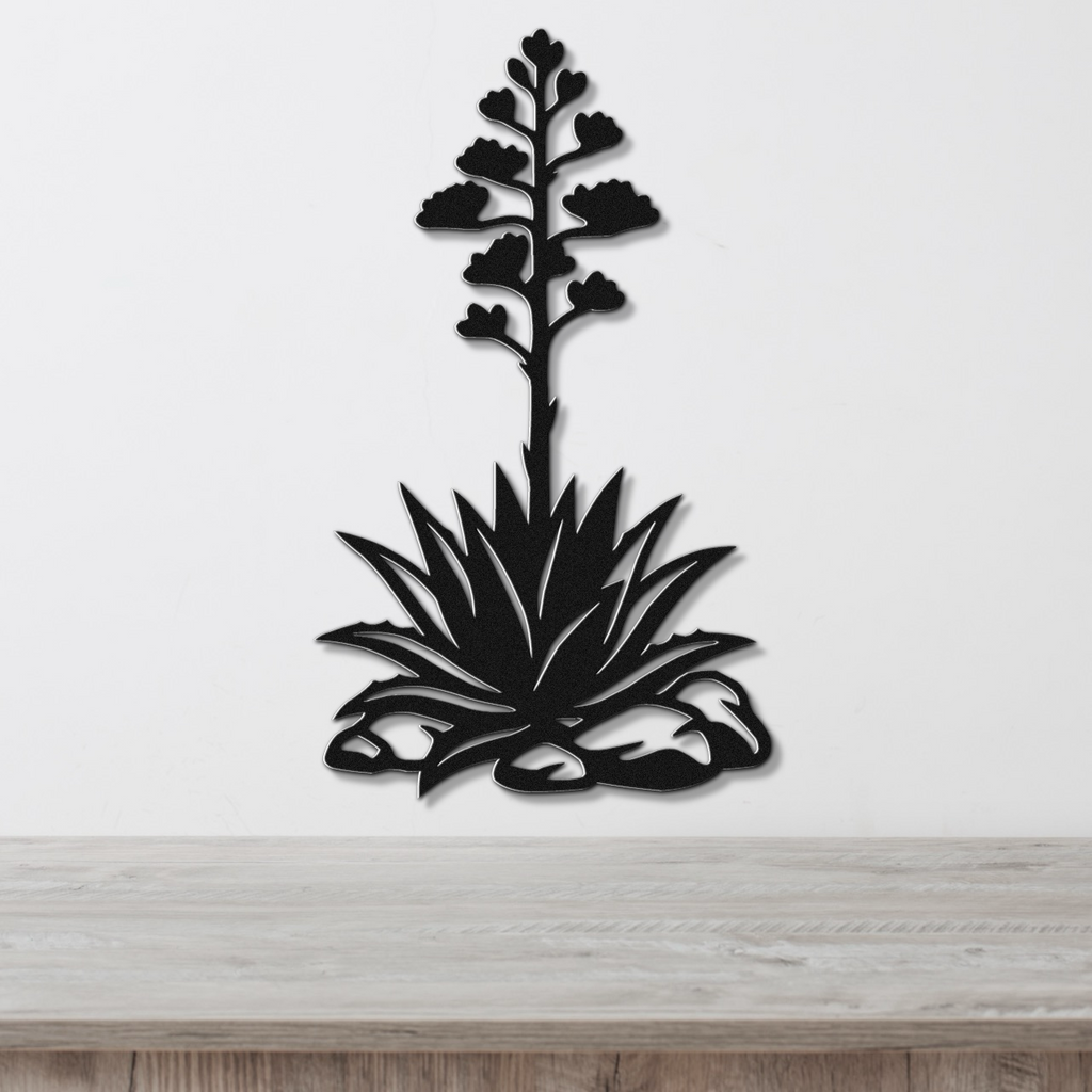 Blooming Agave Metal Wall Art