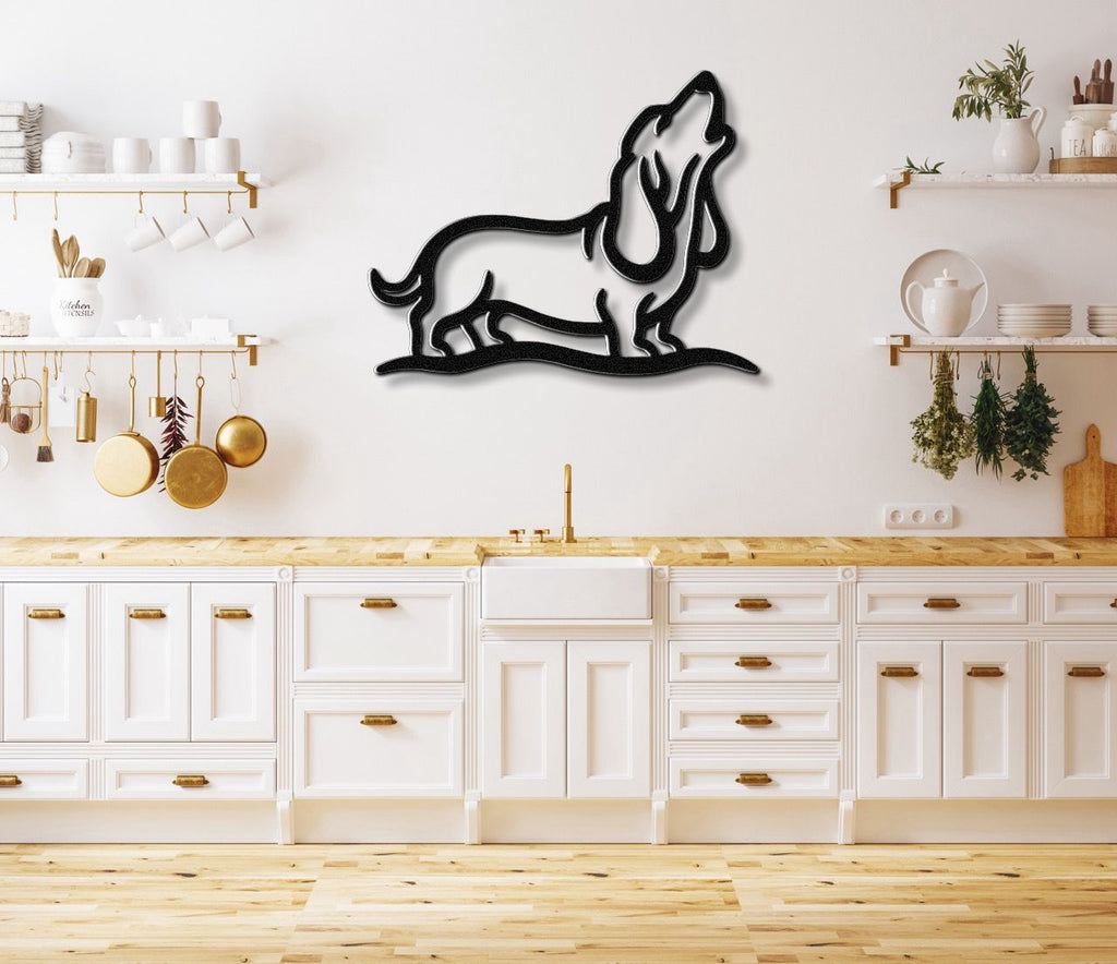 Basset Hound Metal Wall Art