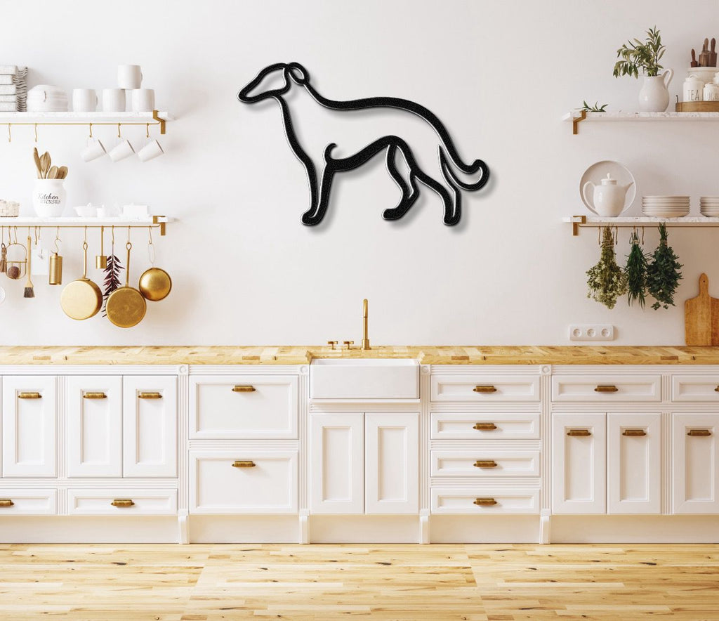 Borzoi Dog Metal Wall Art