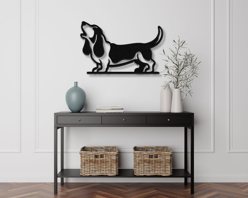 Basset Hound Metal Wall Art
