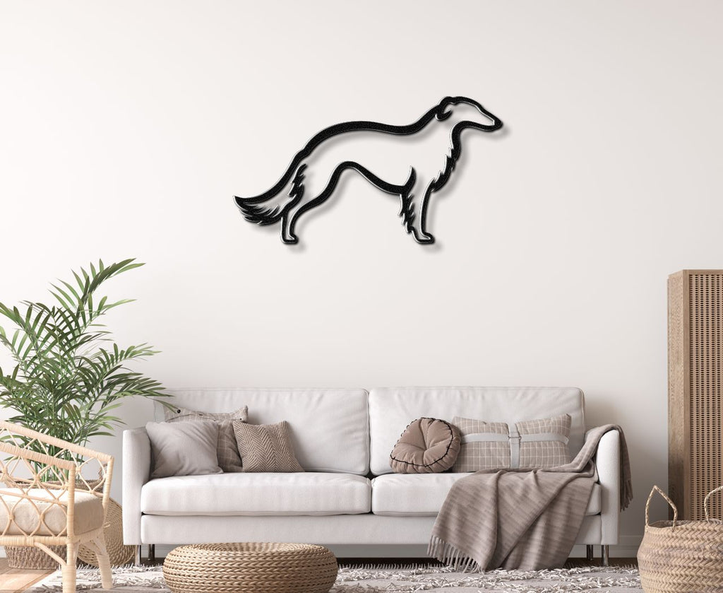 Borzoi Dog Metal Wall Art