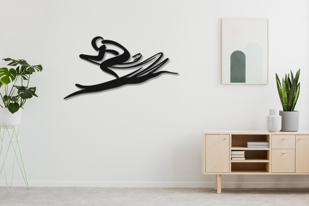 Skiing Metal Wall Art