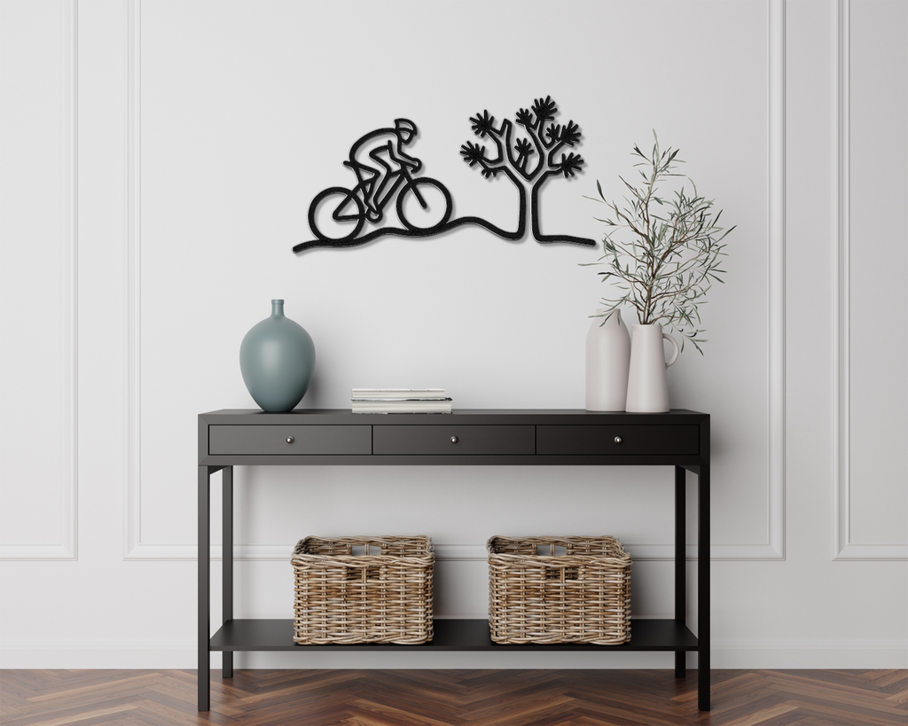 Joshua Tree Cycling Metal Wall Art