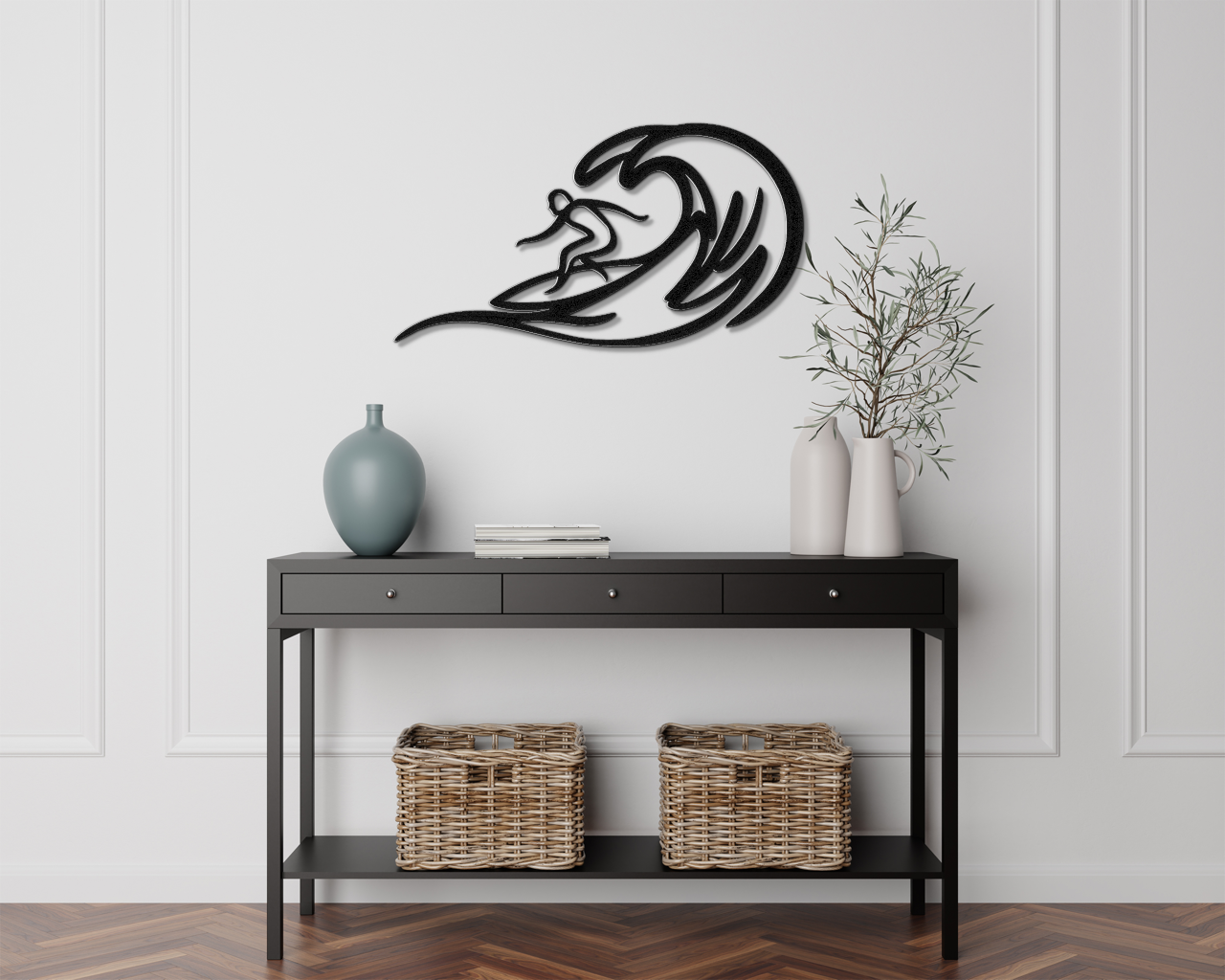 Surfer Metal Wall Art