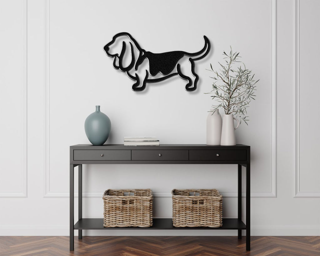 Basset Hound Metal Wall Art