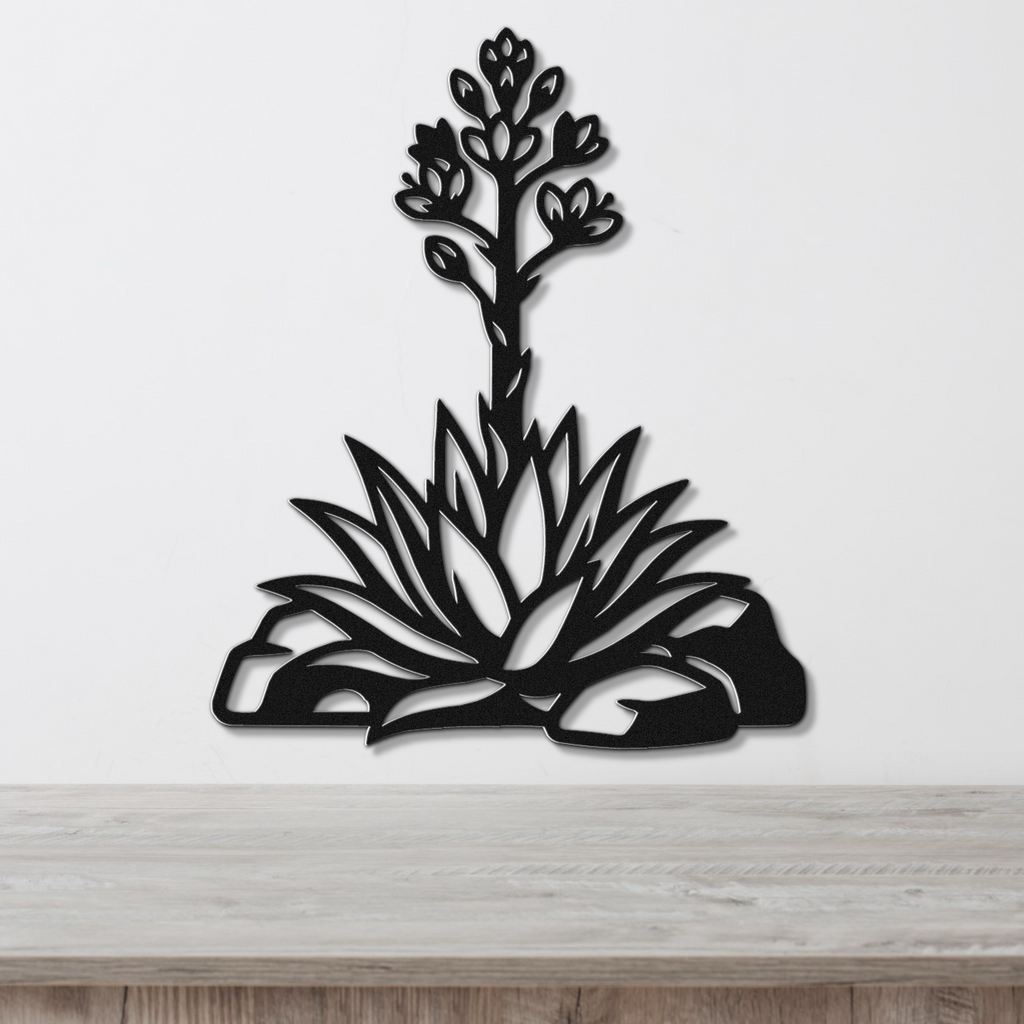 Blooming Agave Metal Wall Art