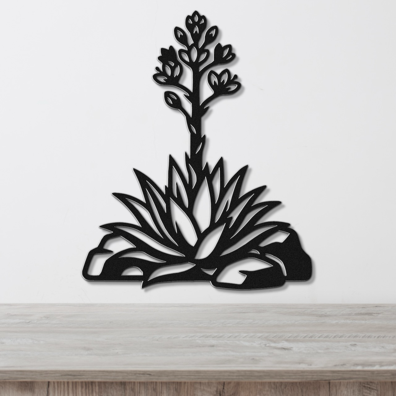 Blooming Agave Metal Wall Art