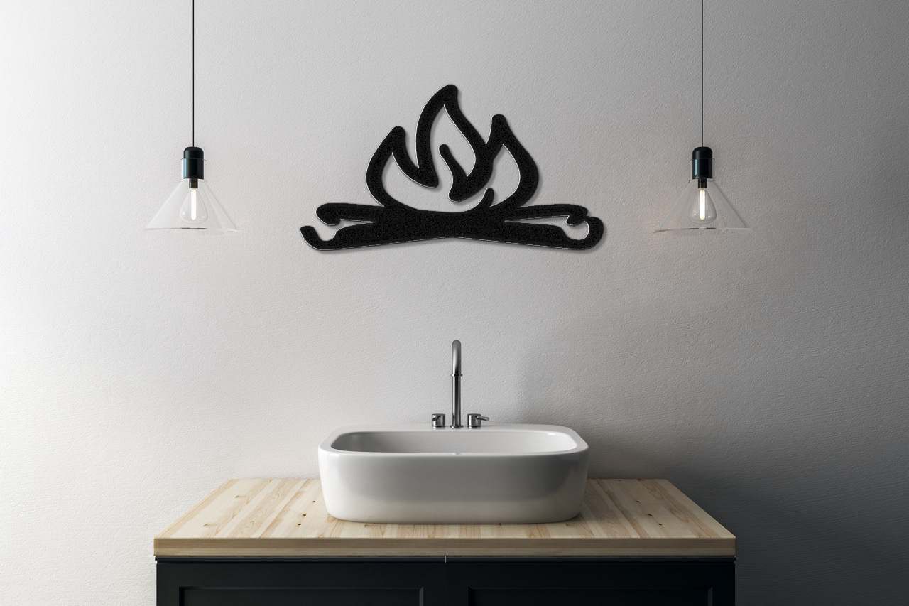 Campfire Metal Wall Art