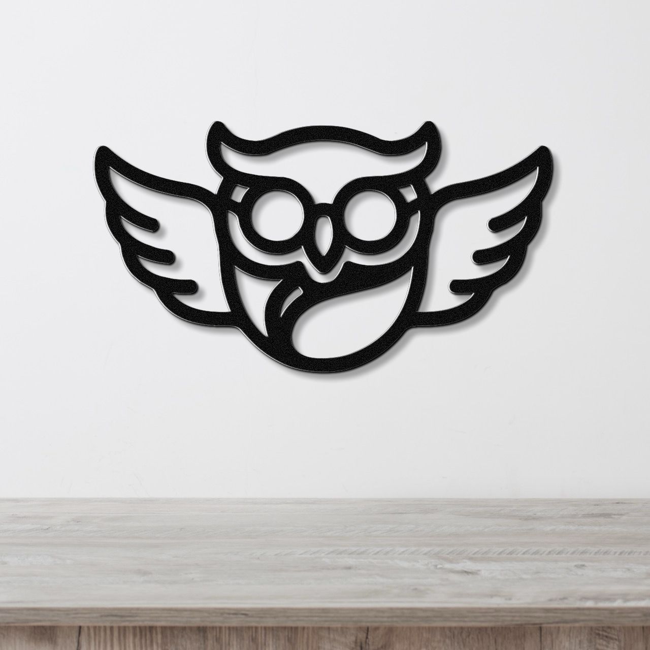 Nerdy Owl Metal Wall Art