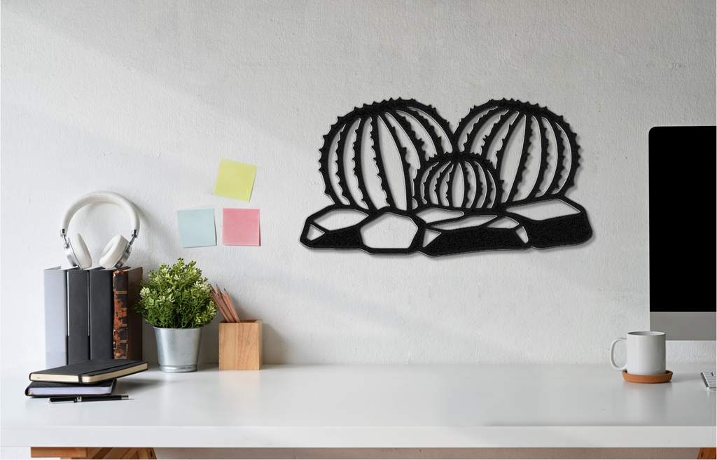 Barrel Cactus Metal Wall Art