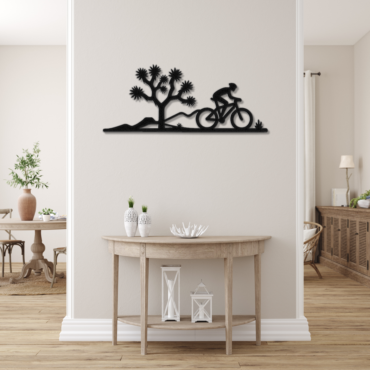 Joshua Tree Cycling Metal Wall Art