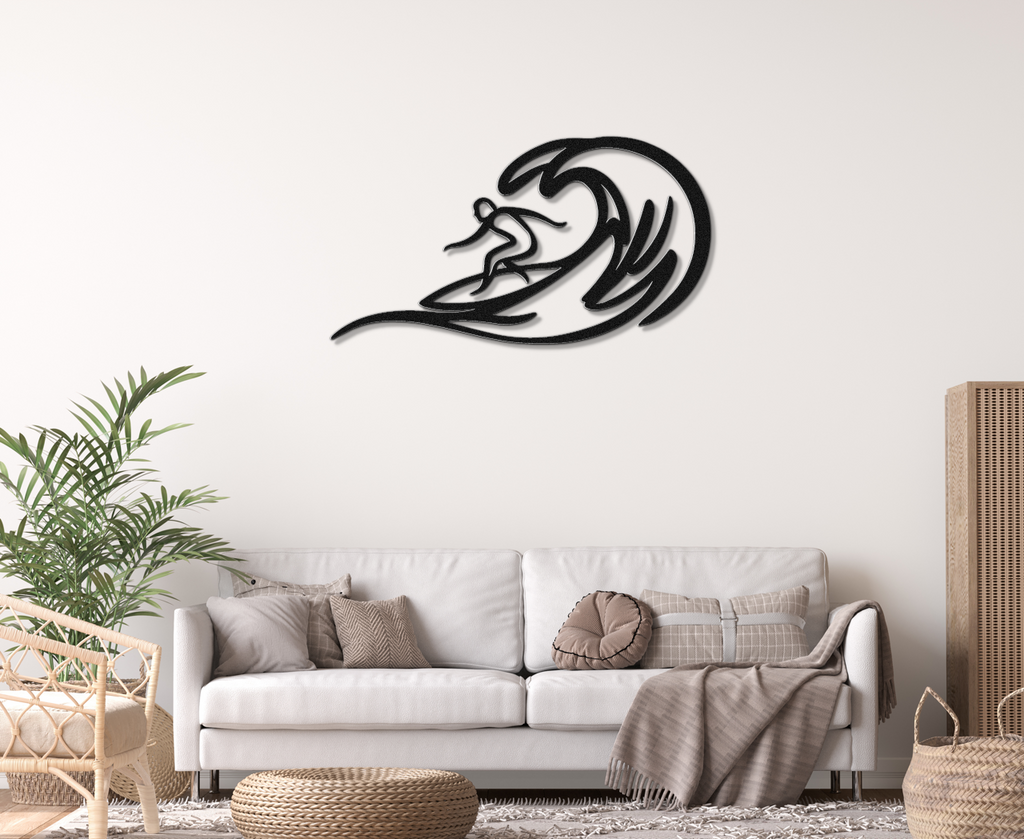 Surfer Metal Wall Art