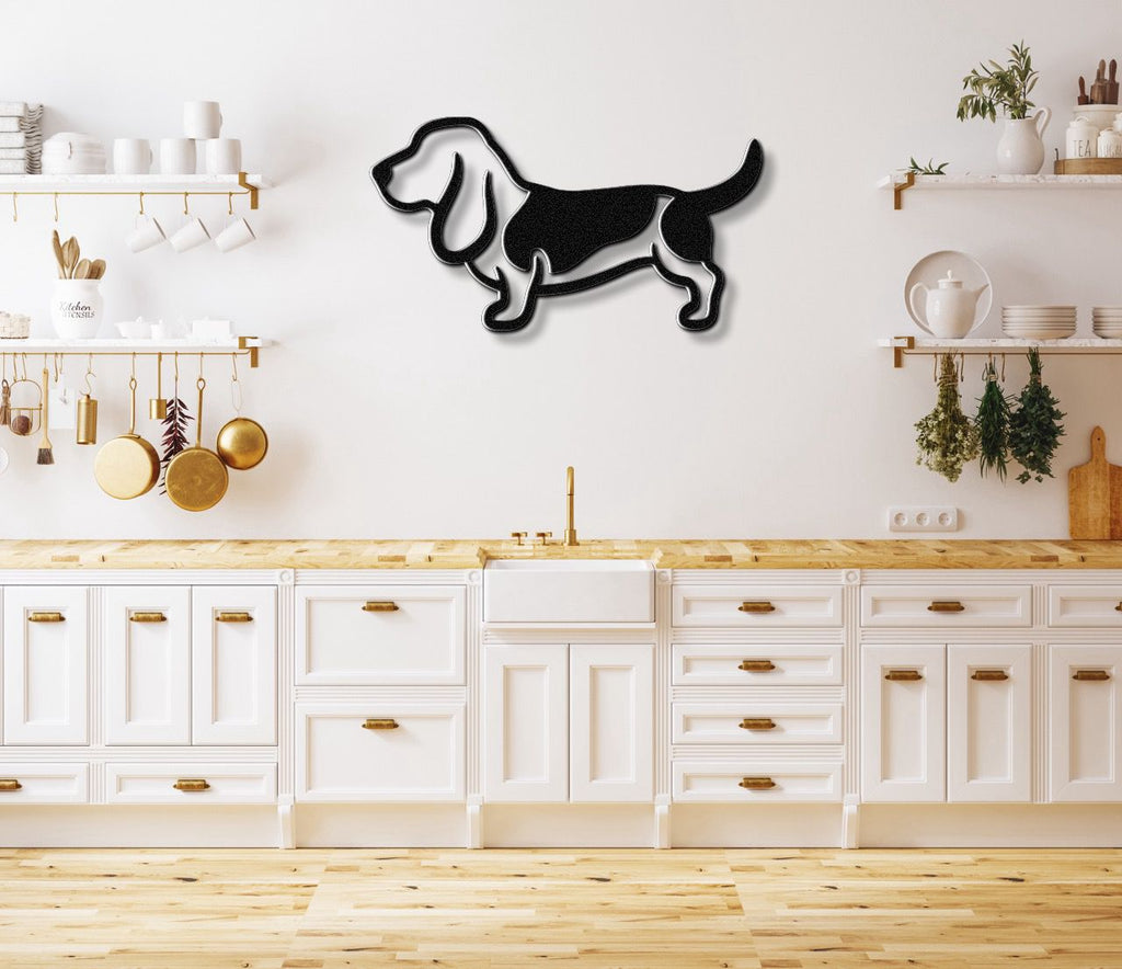 Basset Hound Metal Wall Art